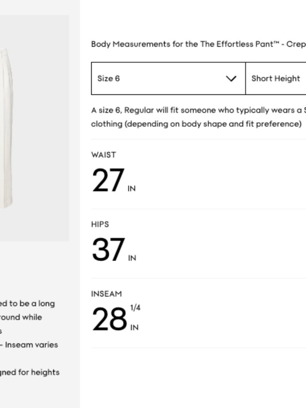 Aritzia Effortless Pant in Light Birch (Size 6) - Picture 4 of 4